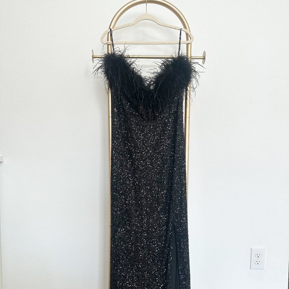 Club L Black Sequin Dress